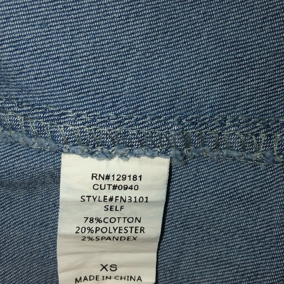 FASHION NOVA Crop TubeTop Bralet Blue Denim Jean - Picture 8 of 11